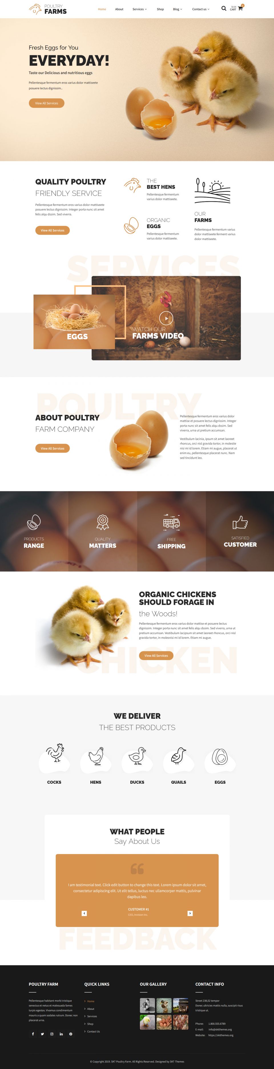 WordPress template SKT Themes Poultry Farm