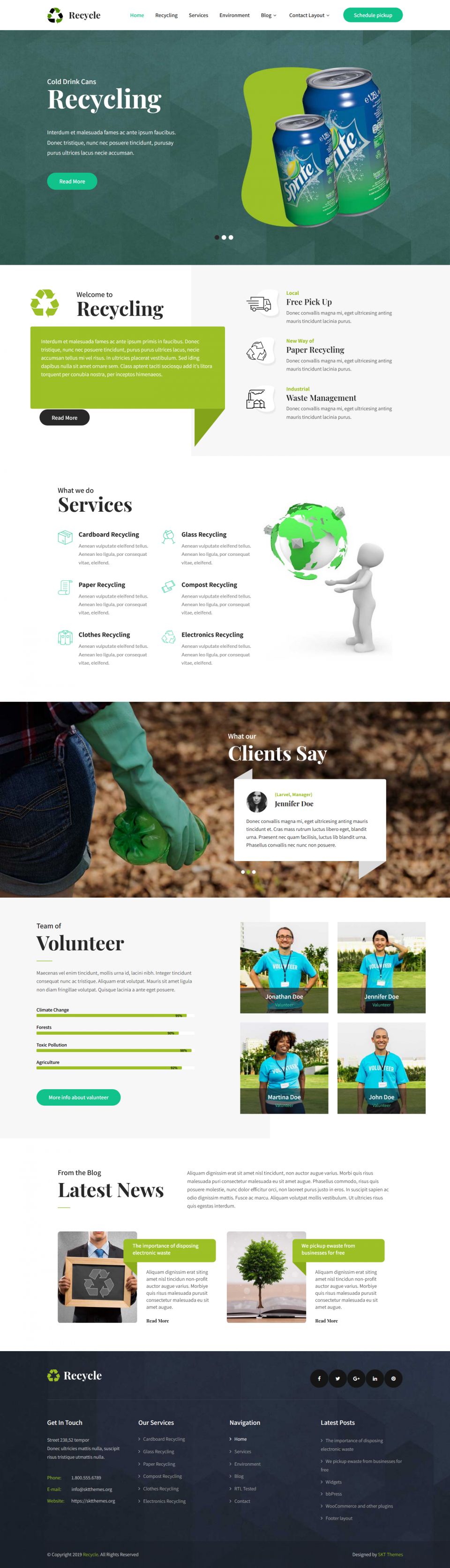Template SKT Themes Recycle WordPress template SKT Themes Recycle