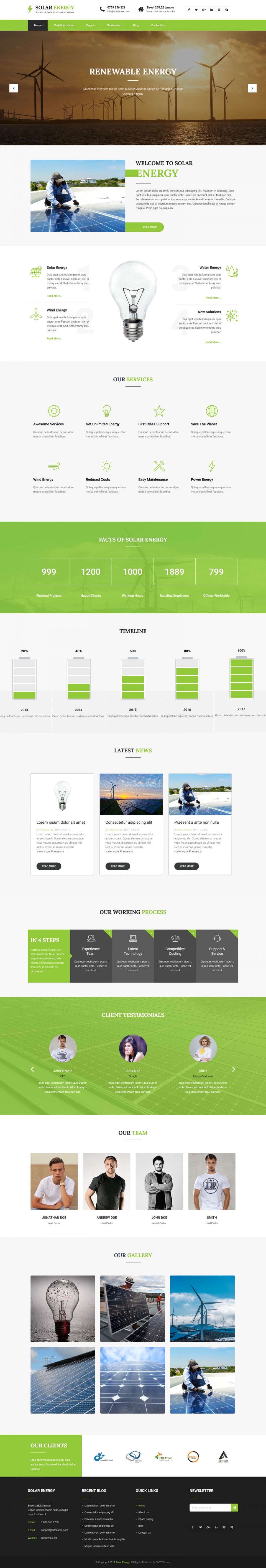 WordPress template SKT Themes Solar Energy Pro