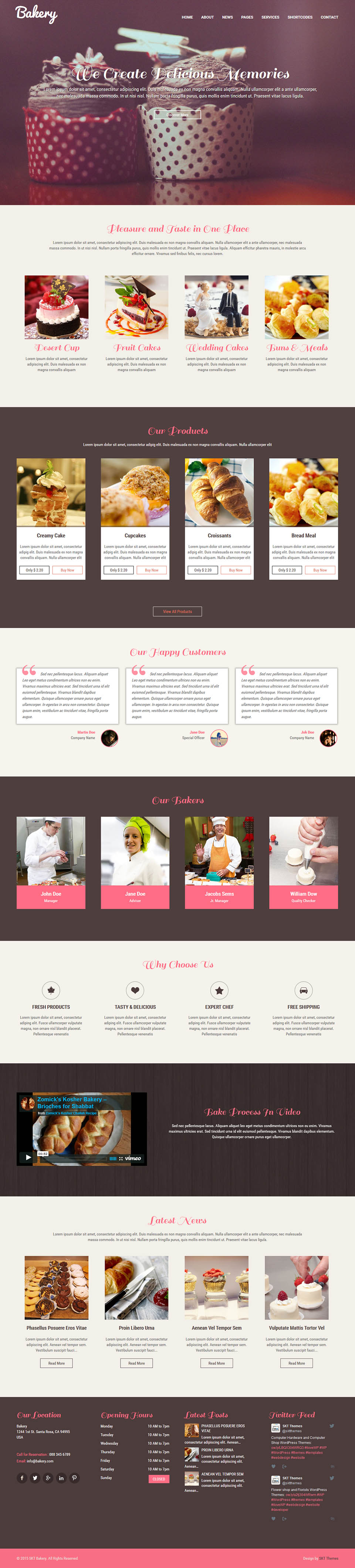 WordPress template SKT Themes We Bake Pro