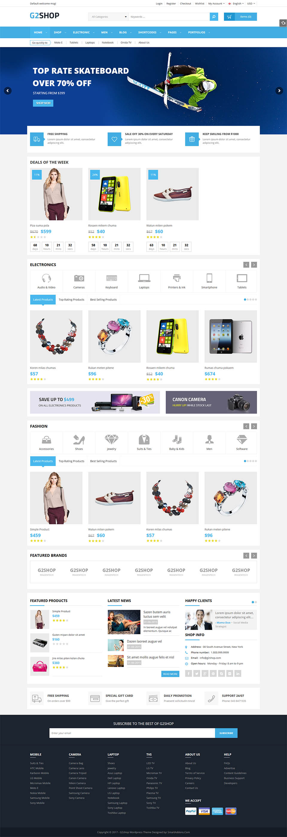 WordPress template SmartAddons SW H2shop