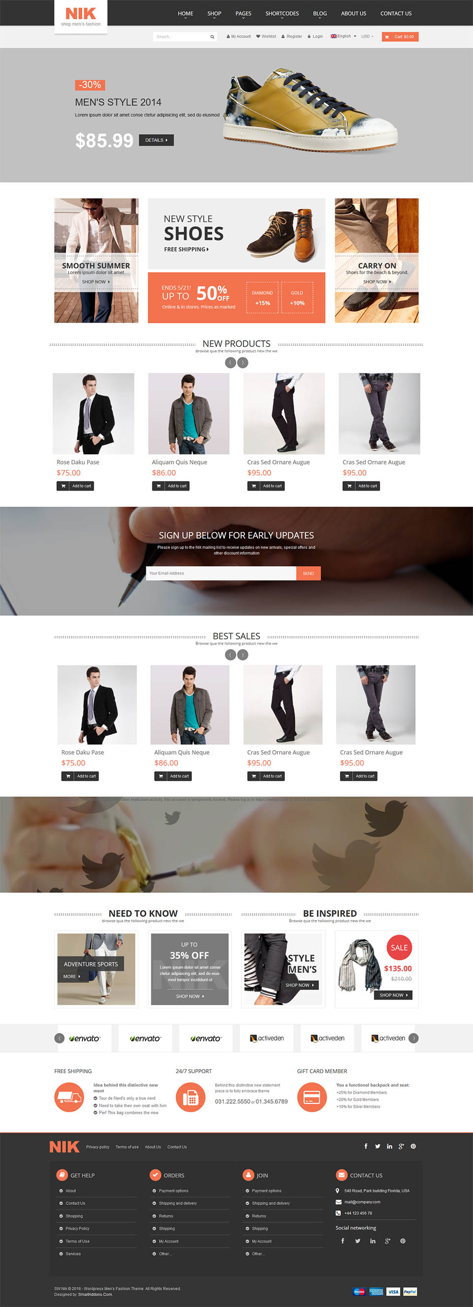 WordPress template SmartAddons SW Nik