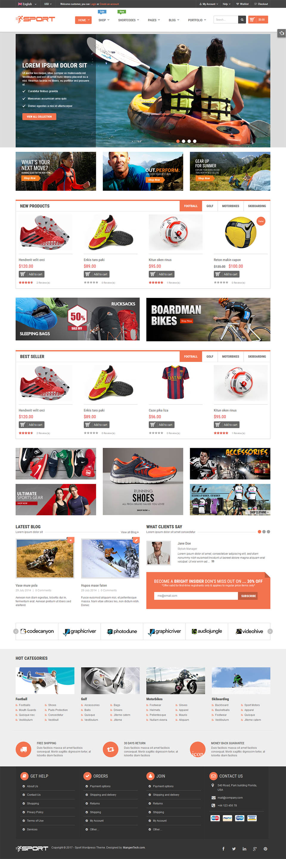 WordPress template SmartAddons SW Sport