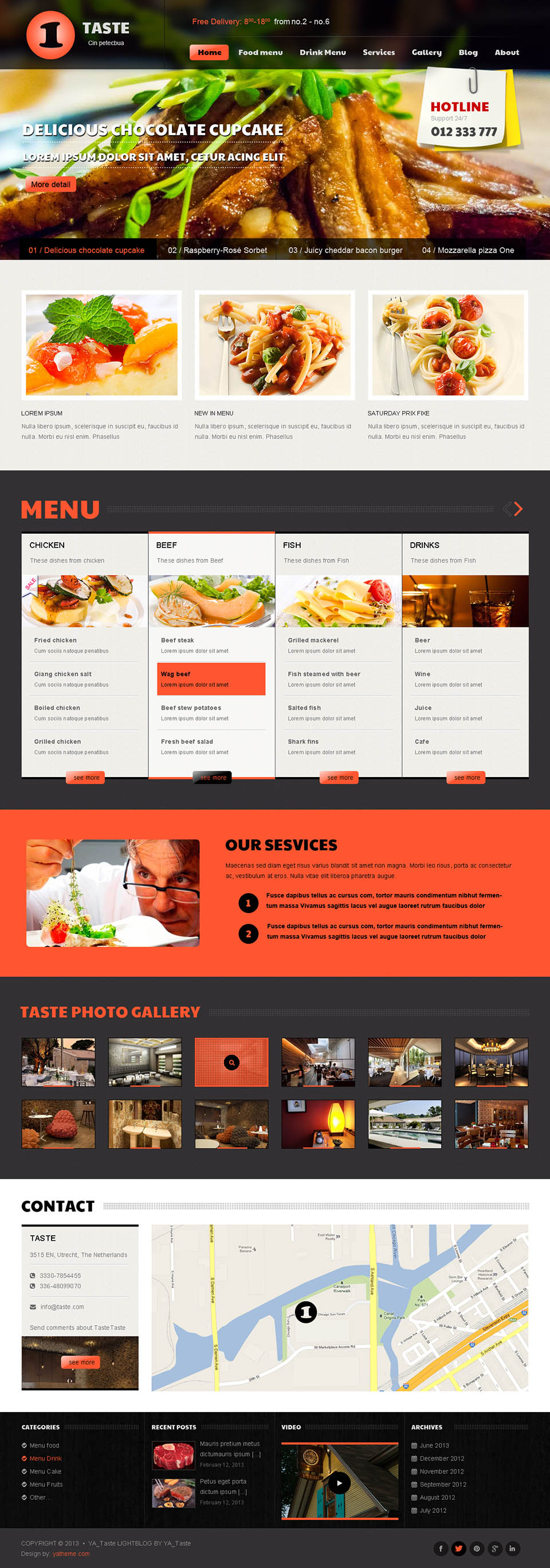 WordPress template SmartAddons SW Taste