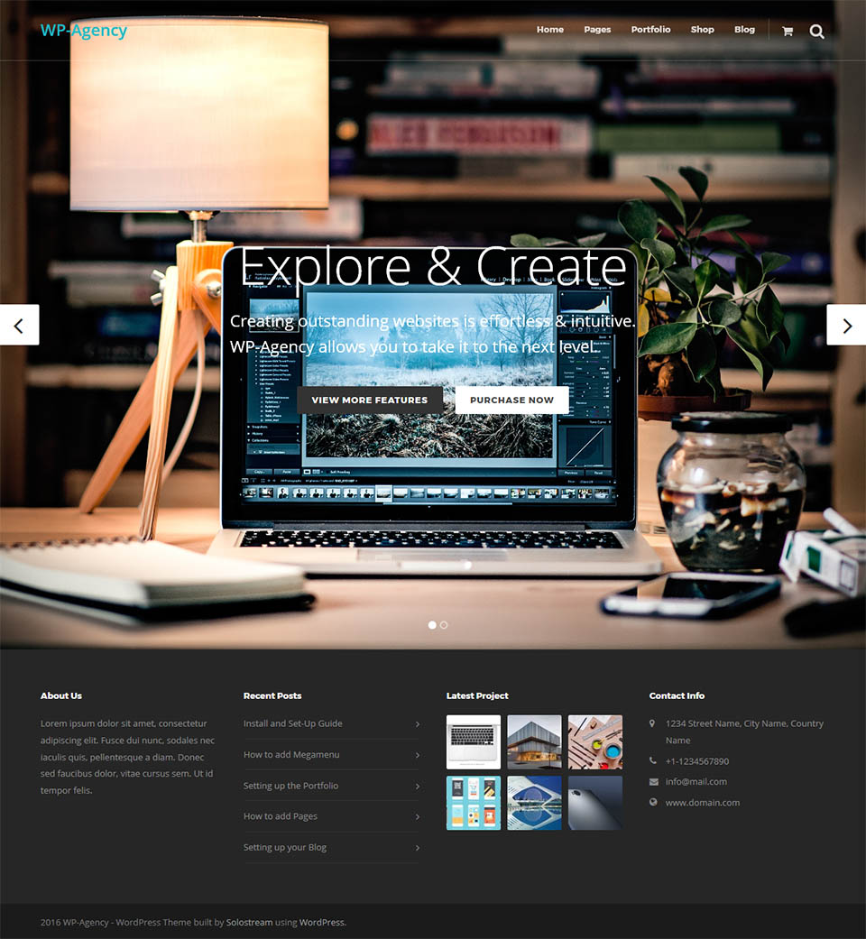 WordPress template SoloStream WP-Agency