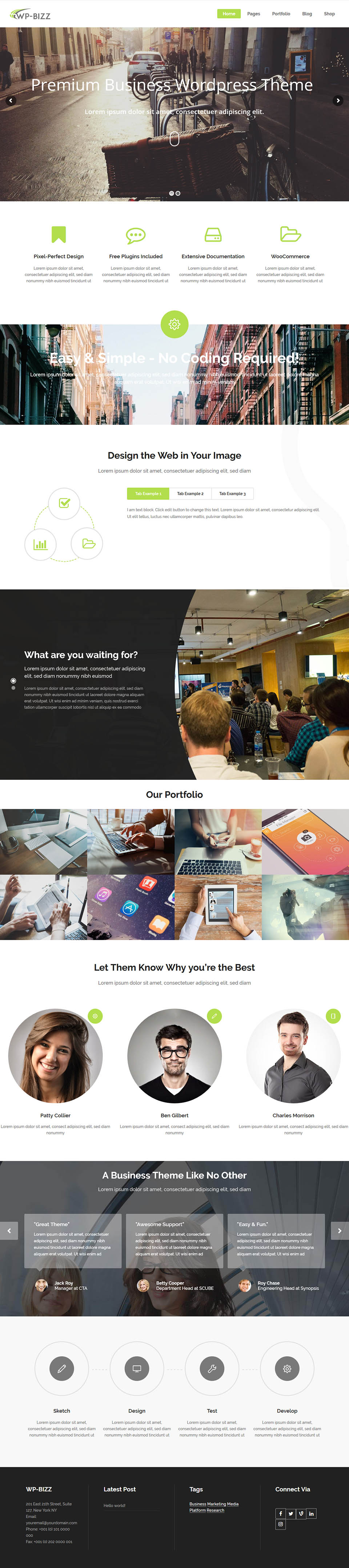 WordPress template SoloStream WP-Bizz