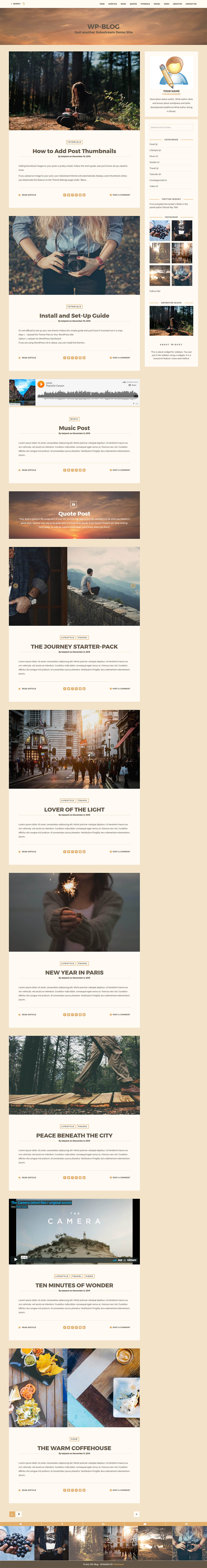 WordPress template SoloStream WP-Blog