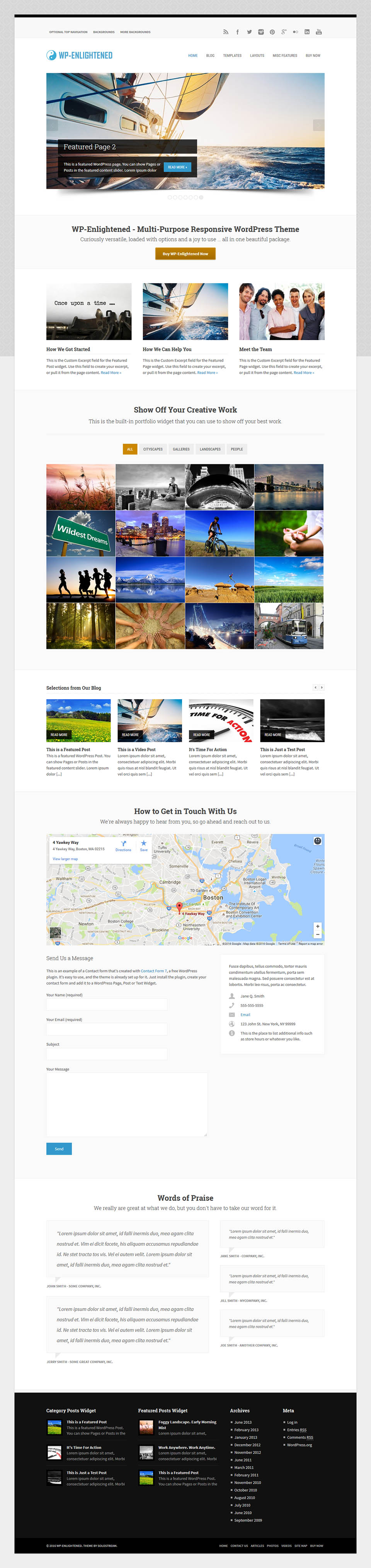 WordPress template SoloStream WP-Enlightened