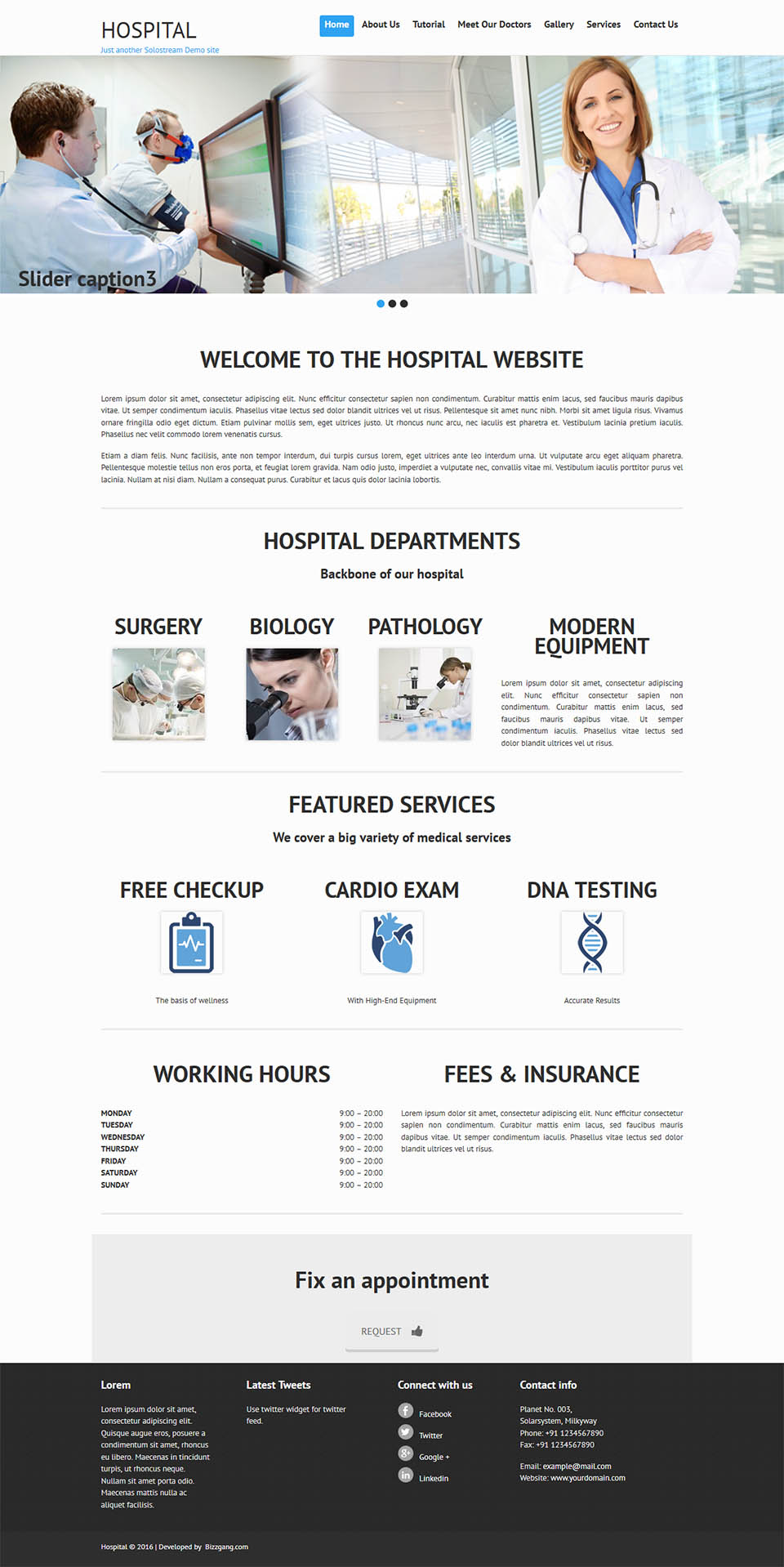 WordPress template SoloStream WP-Hospital