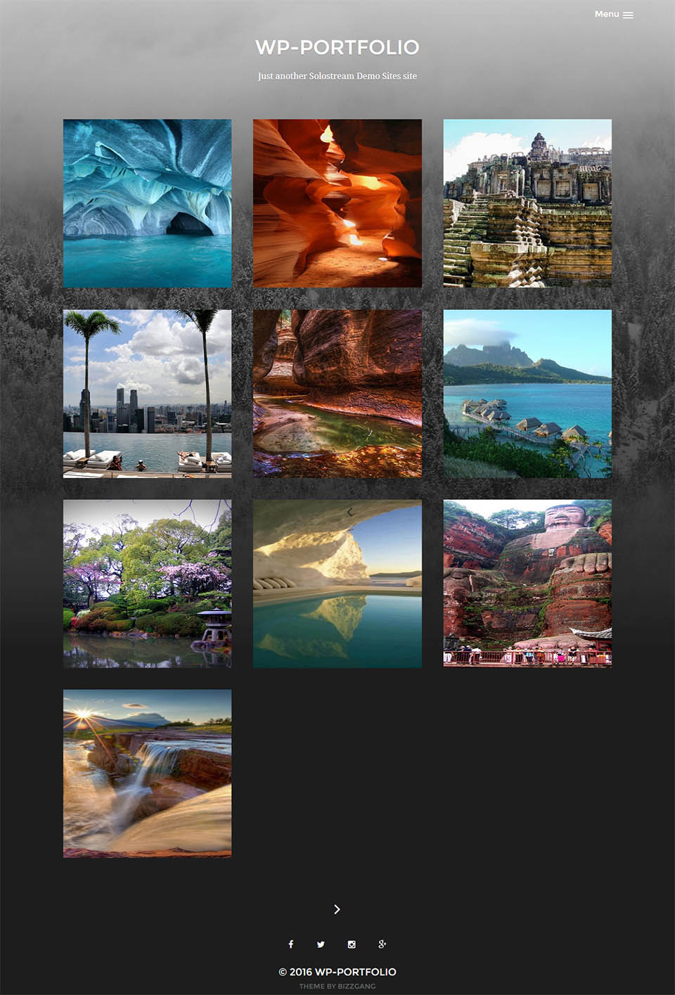 WordPress template SoloStream WP-Portfolio