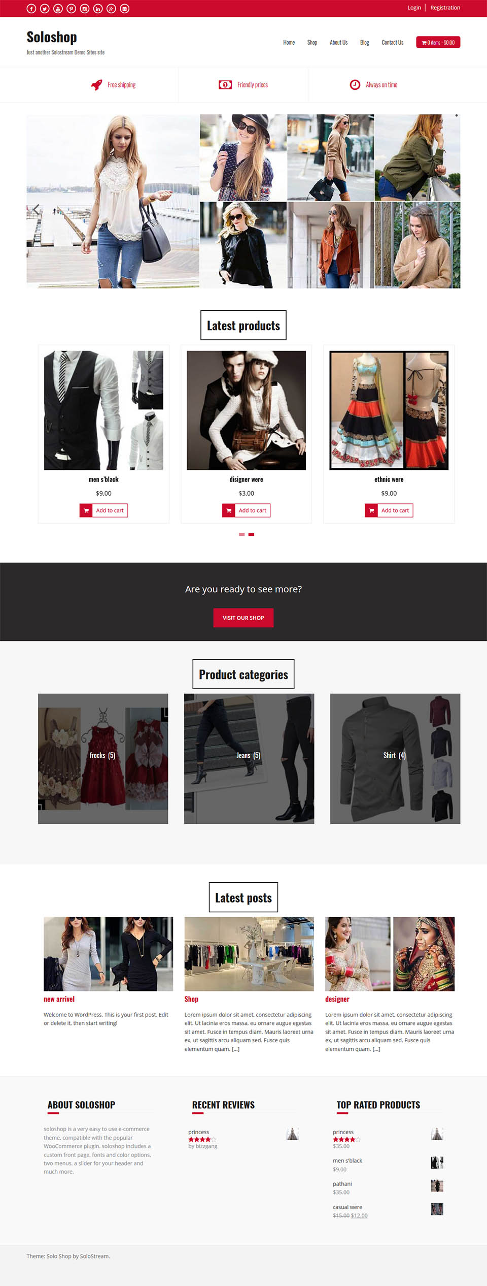 WordPress template SoloStream WP-SoloShop