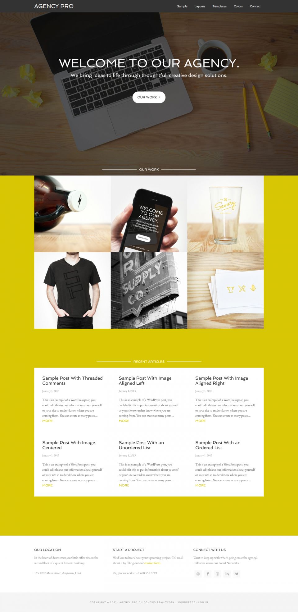 WordPress template StudioPress Agency Pro