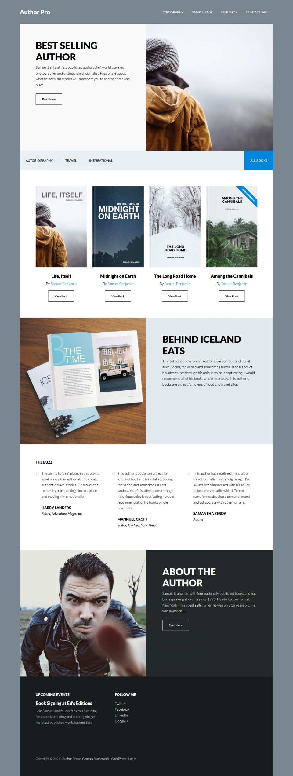 WordPress template StudioPress Author Pro