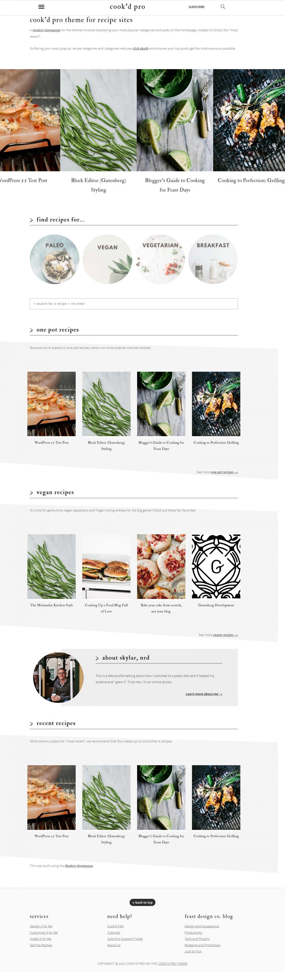 WordPress template StudioPress Cookd Pro