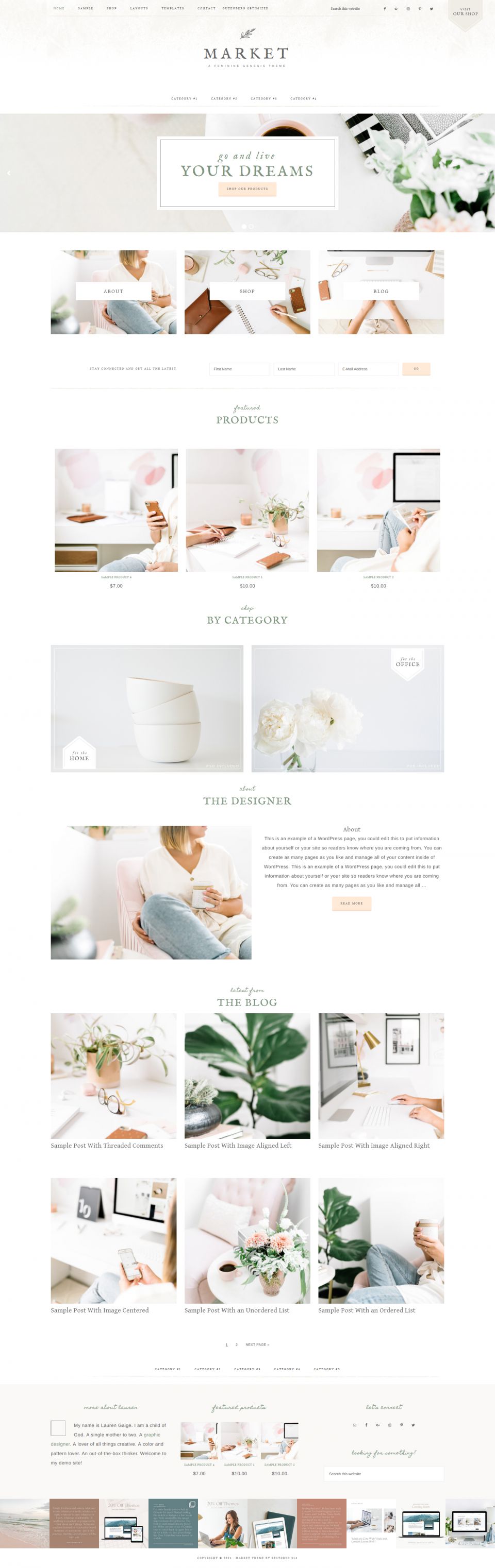 WordPress template StudioPress Market Pro