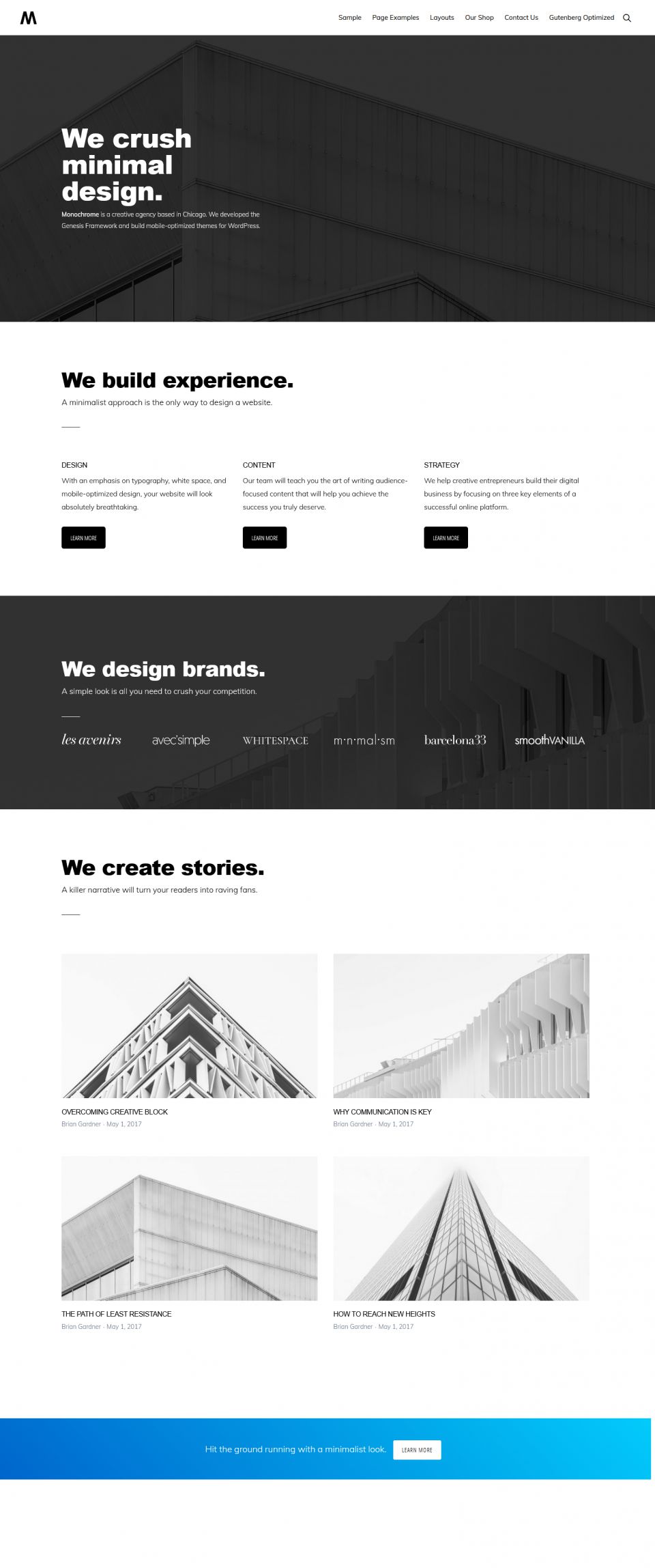 WordPress template StudioPress Monochrome Pro