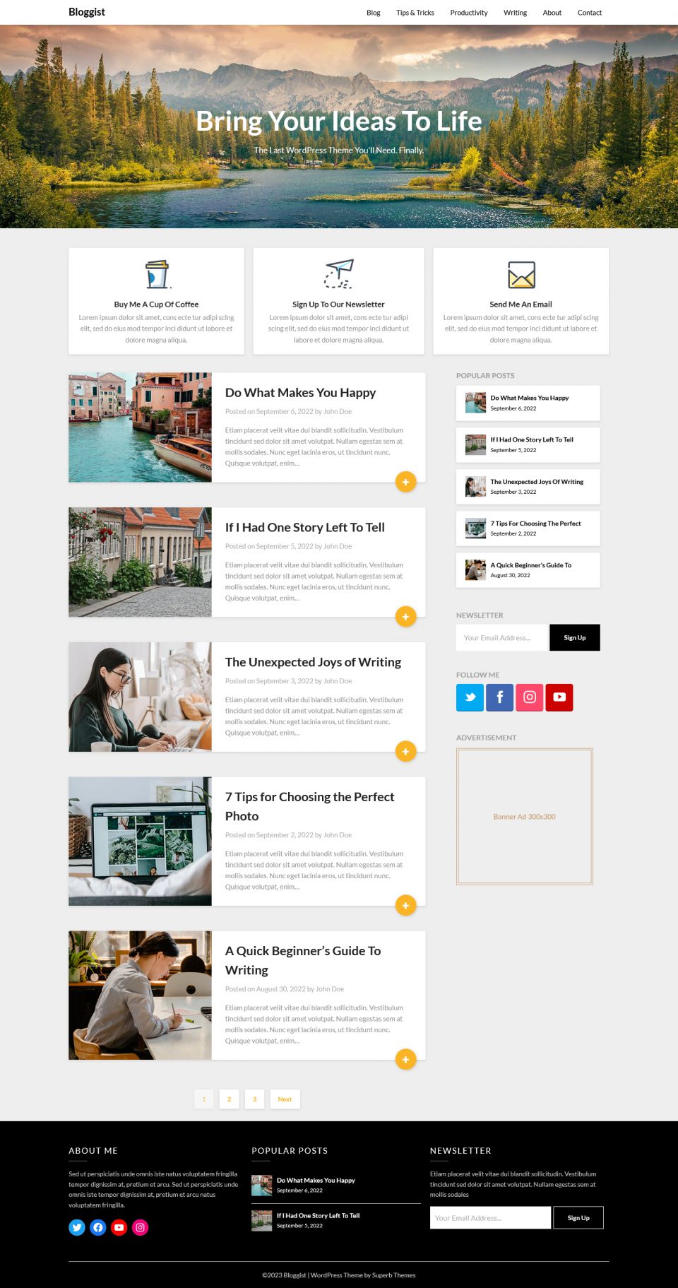 WordPress template Superb Themes Bloggist