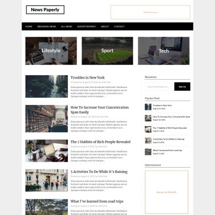 Superb Themes NewsPaperly