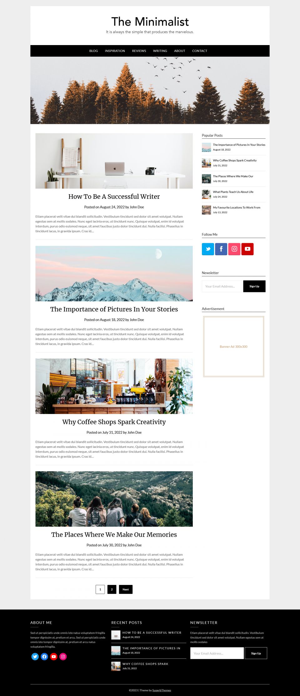 WordPress template Superb Themes ResponsiveBlogily