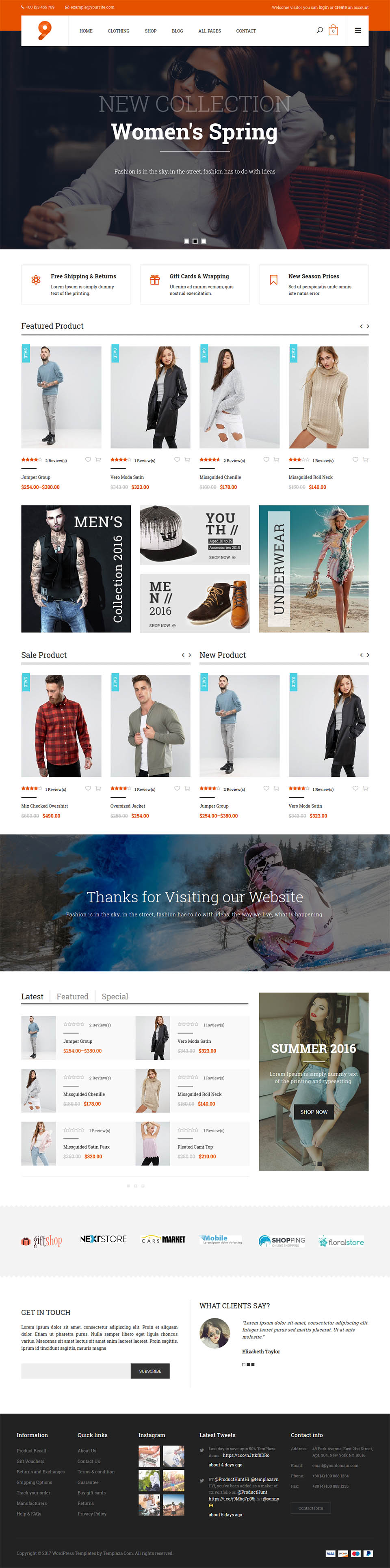 WordPress template TemPlaza 9 Fashion