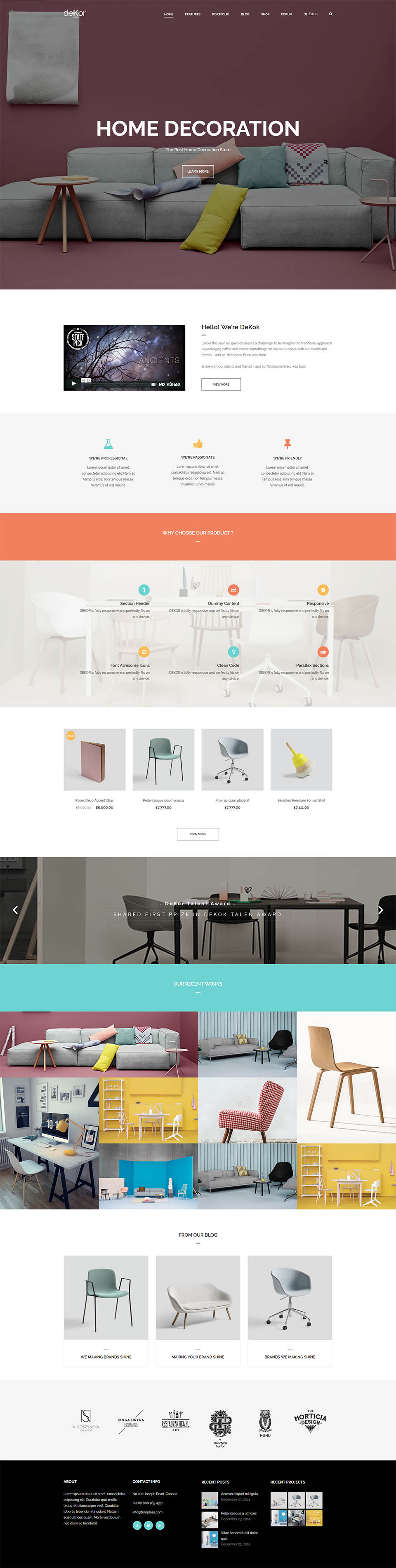 WordPress template TemPlaza deKor