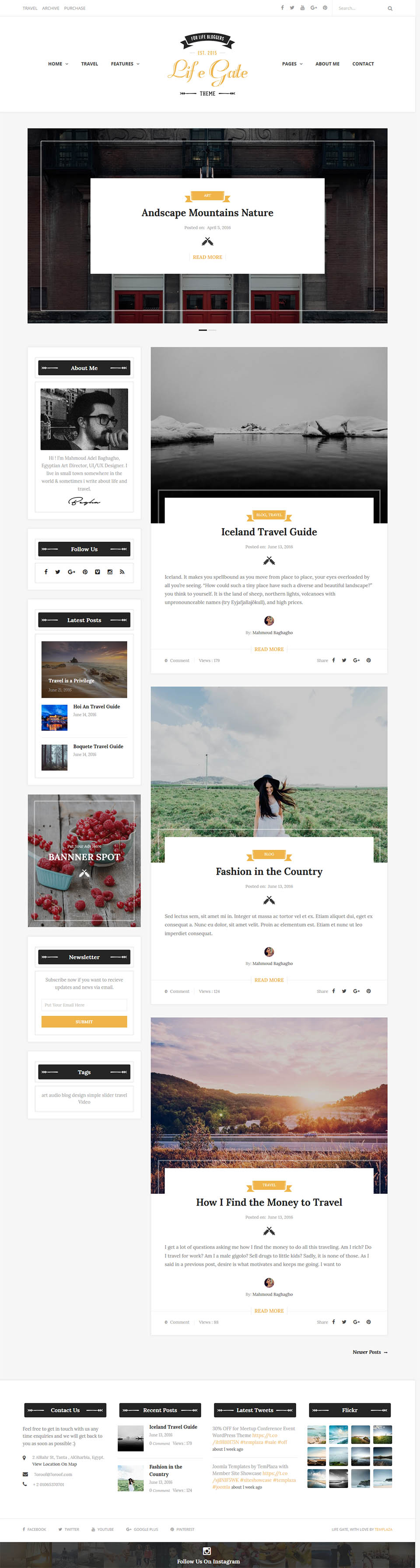 WordPress template TemPlaza Life Gate