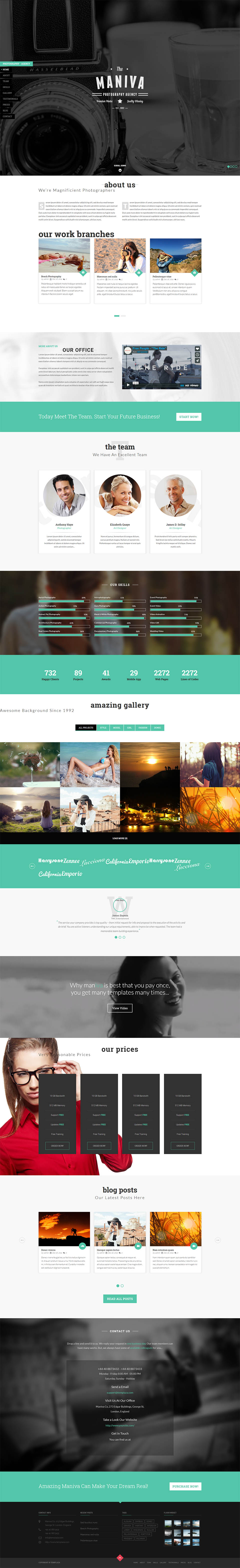 WordPress template TemPlaza Photography Agency