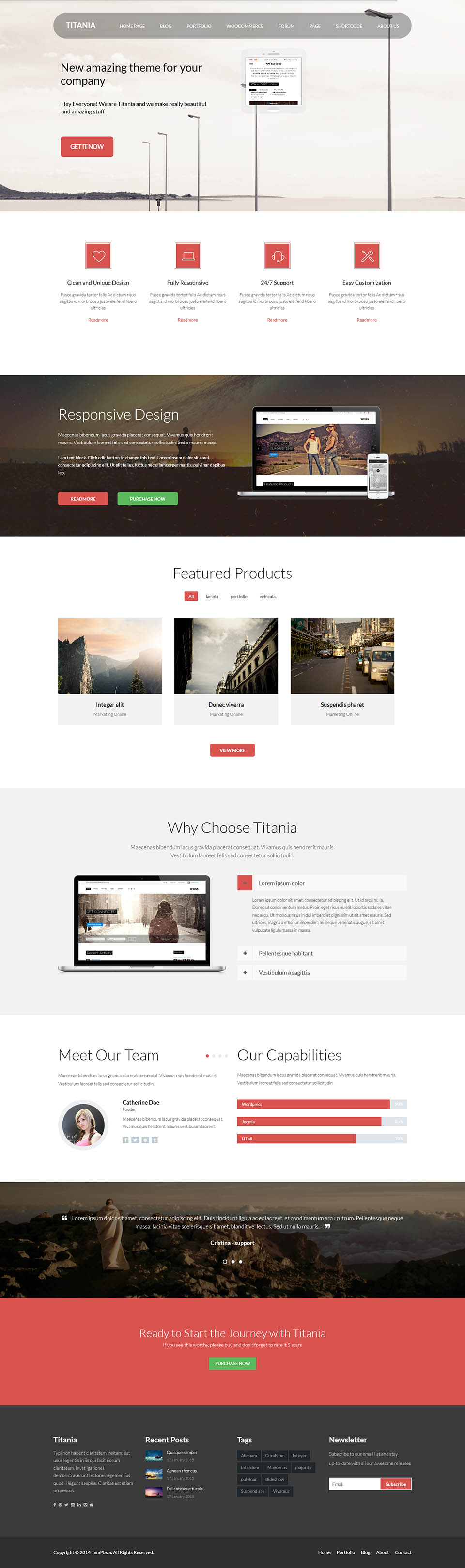 WordPress template TemPlaza Titania