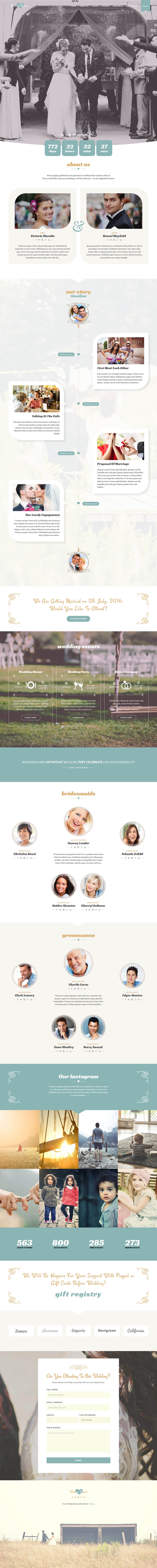 WordPress template TemPlaza Wedding Fuchsia