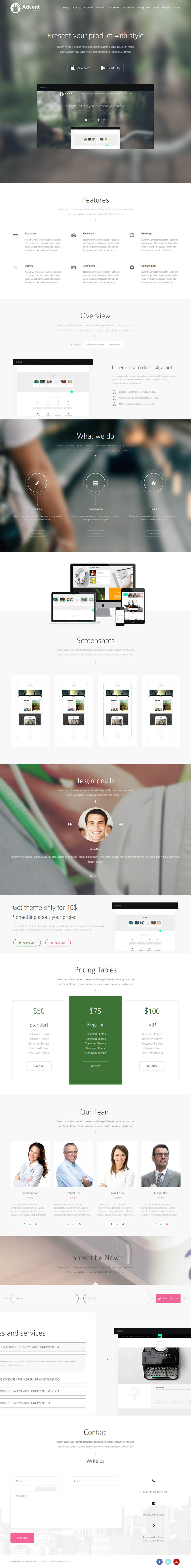 WordPress template TeslaThemes Advent