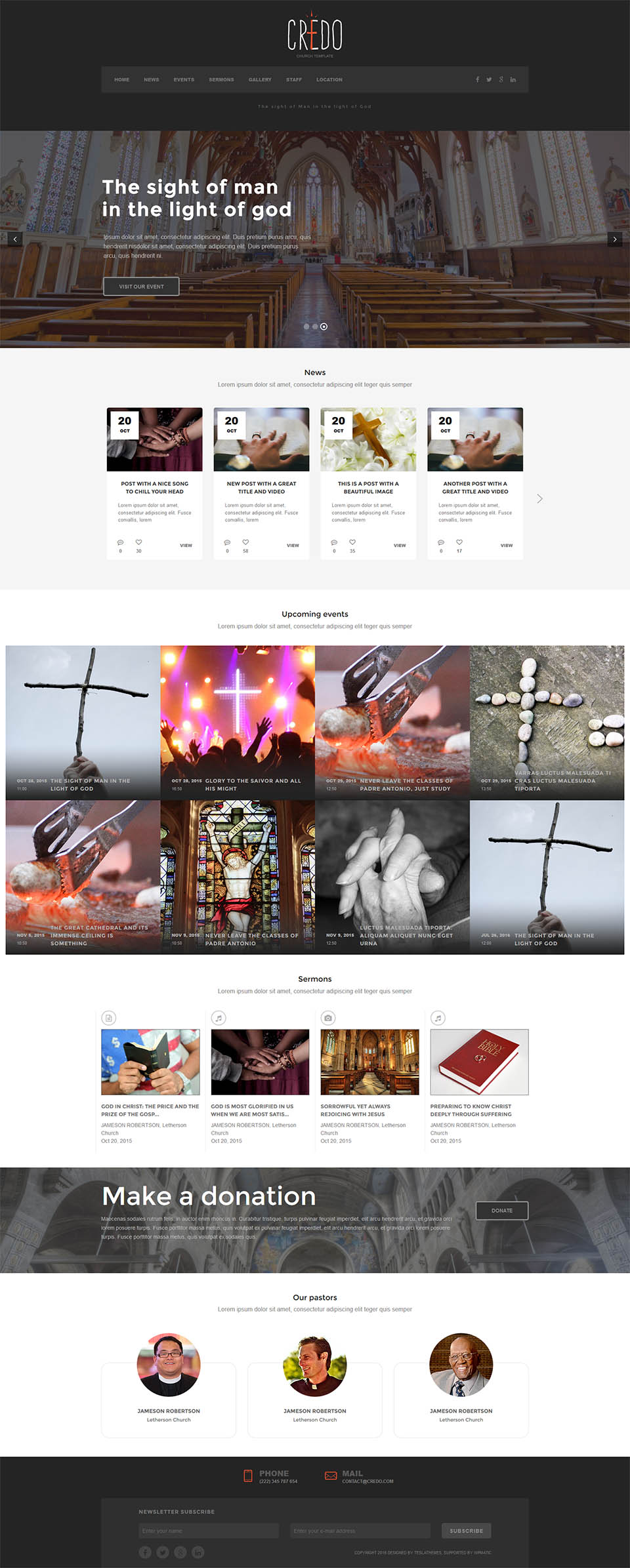 Template TeslaThemes Credo WordPress template TeslaThemes Credo