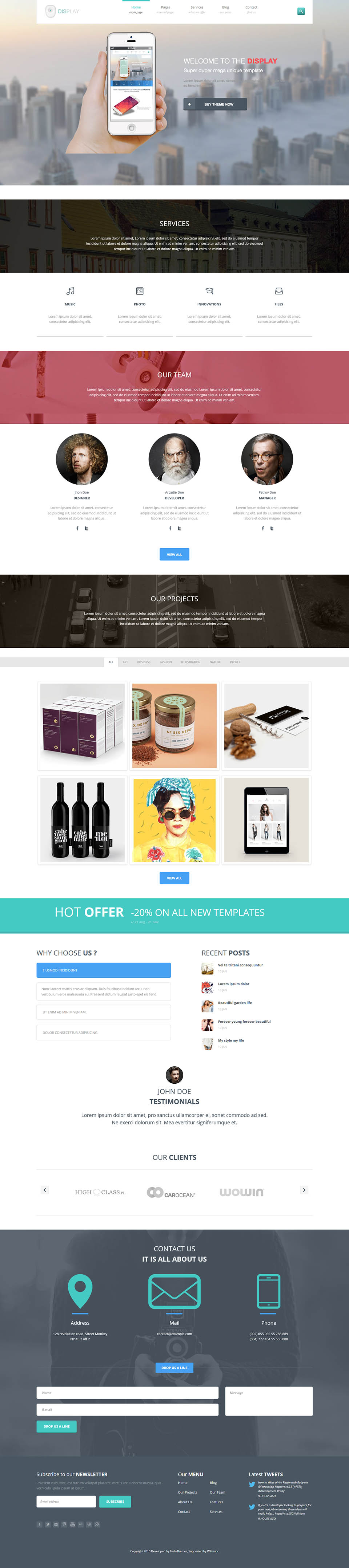 WordPress template TeslaThemes Display