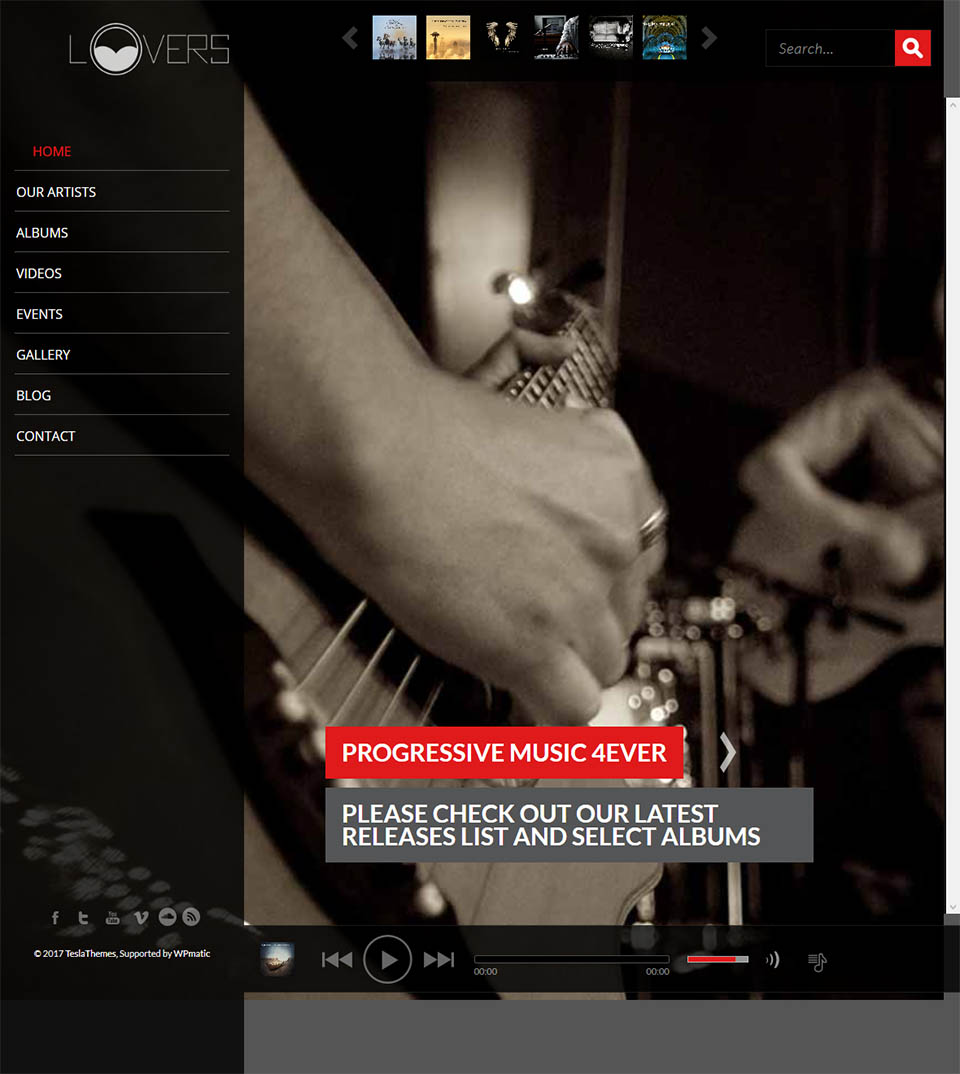 WordPress template TeslaThemes Lovers
