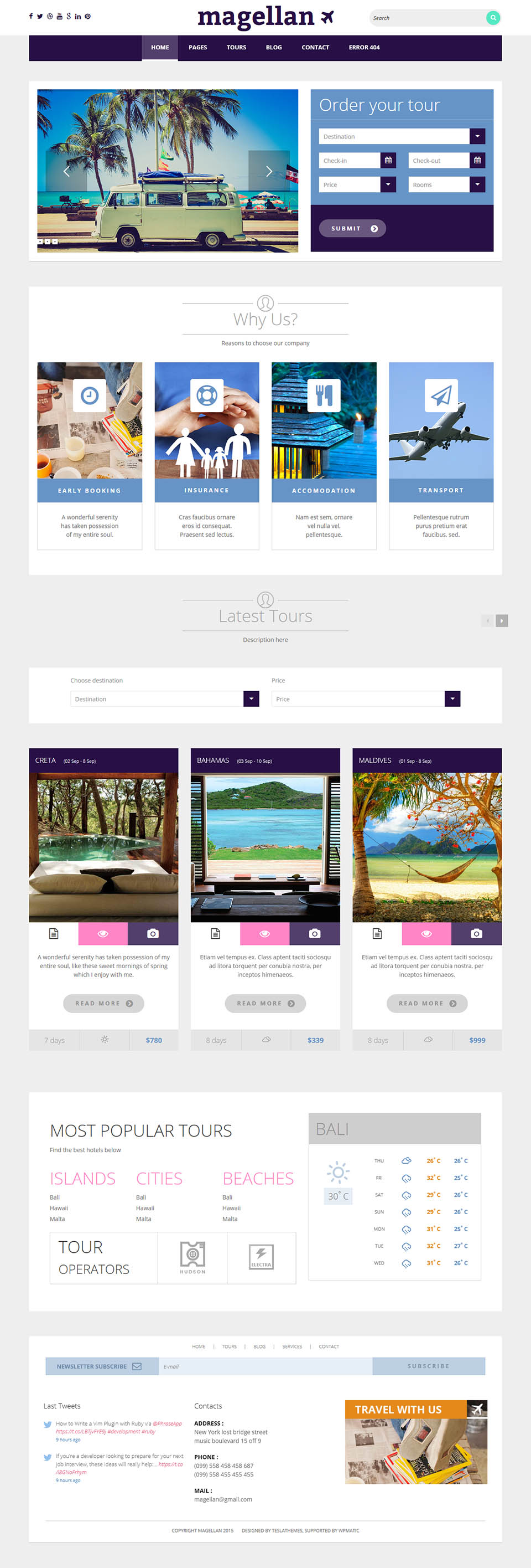 Template TeslaThemes Magellan WordPress template TeslaThemes Magellan
