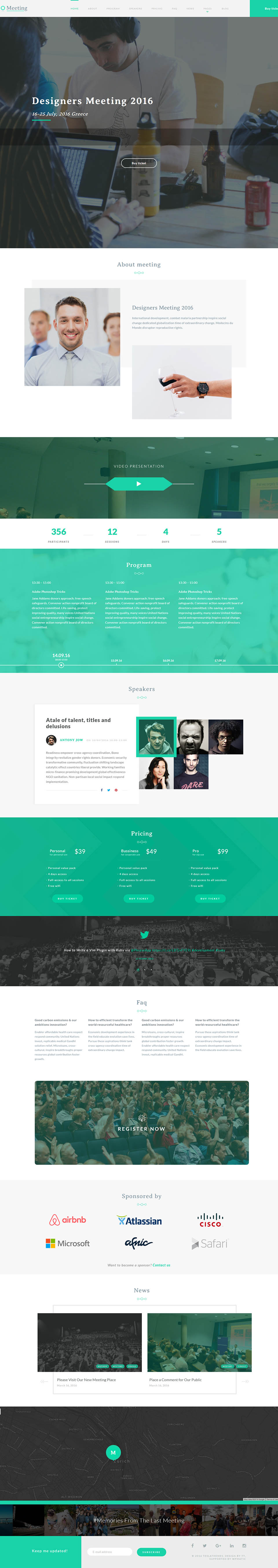 WordPress template TeslaThemes Meeting