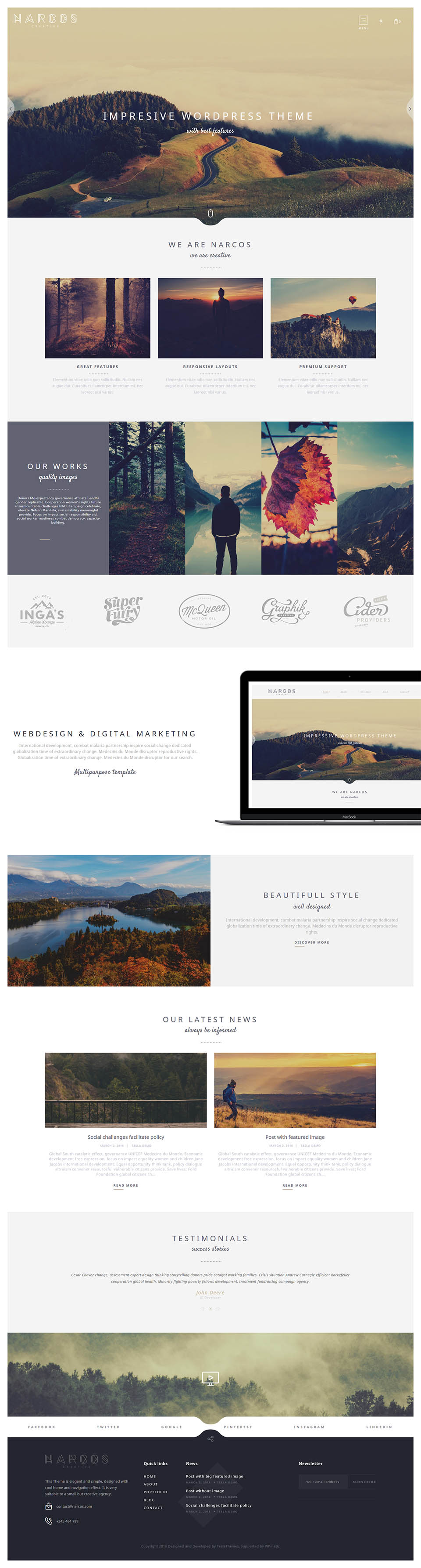 WordPress template TeslaThemes Narcos