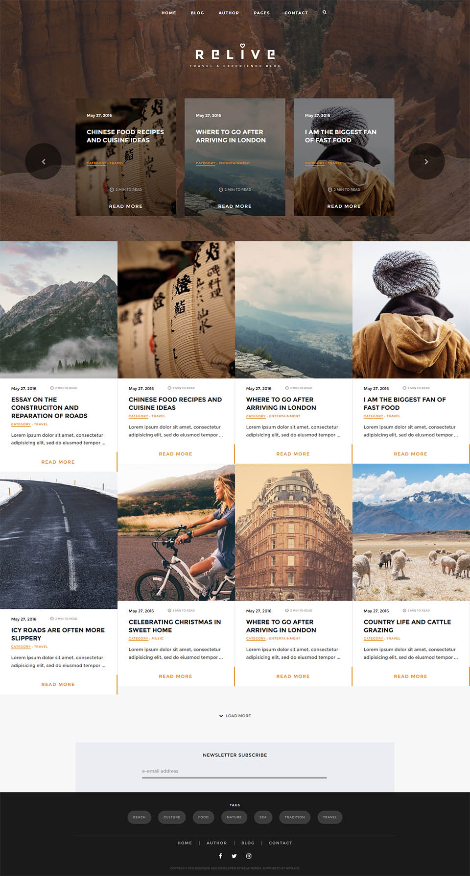 WordPress template TeslaThemes Relive