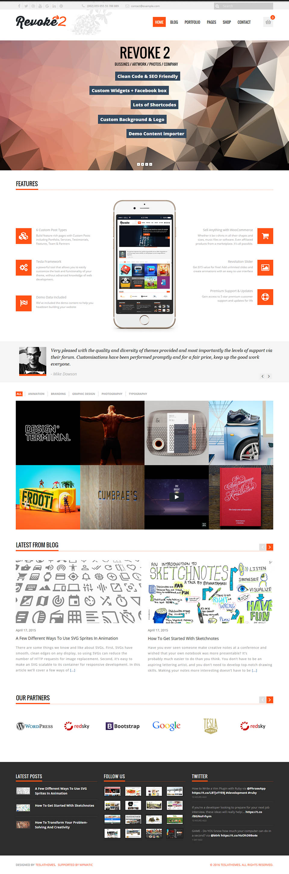 WordPress template TeslaThemes Revoke2