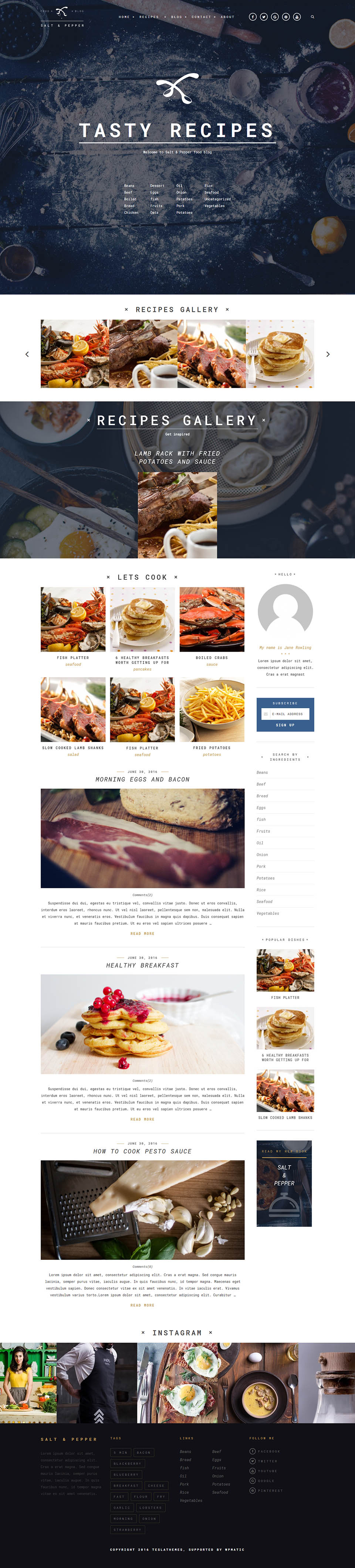 WordPress template TeslaThemes Salt And Pepper