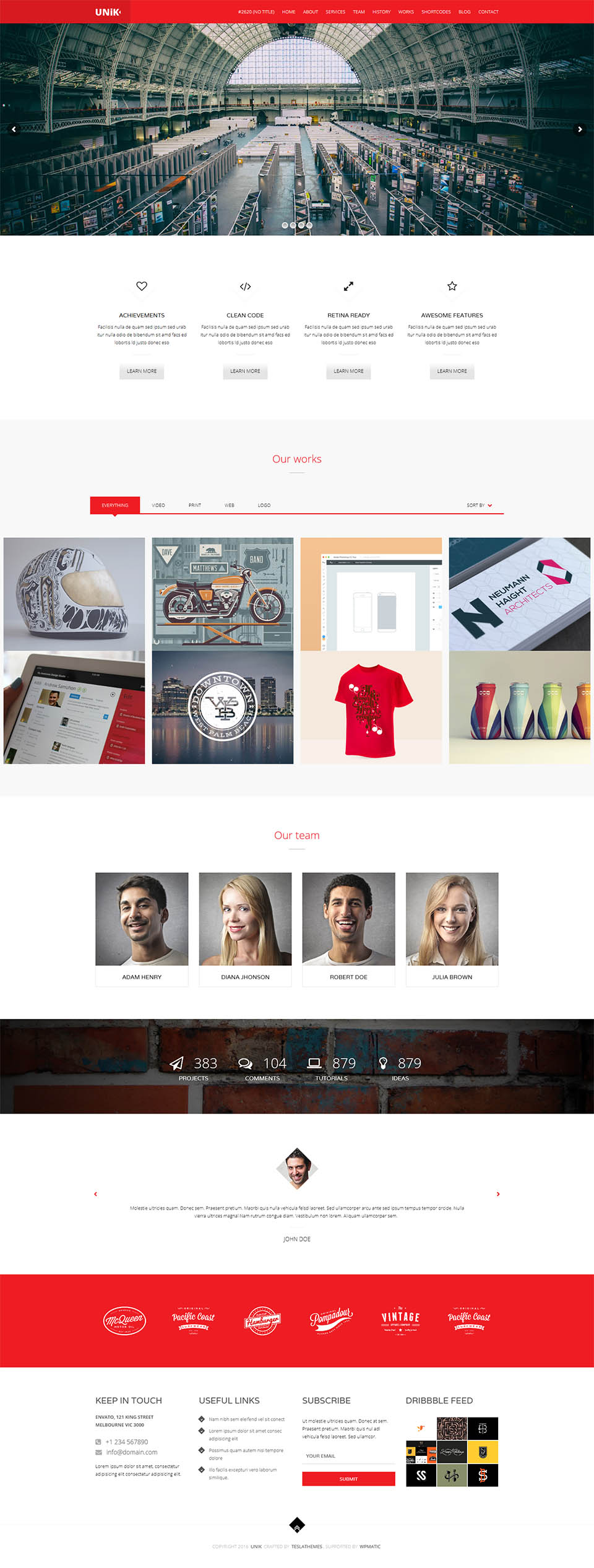 WordPress template TeslaThemes Unik