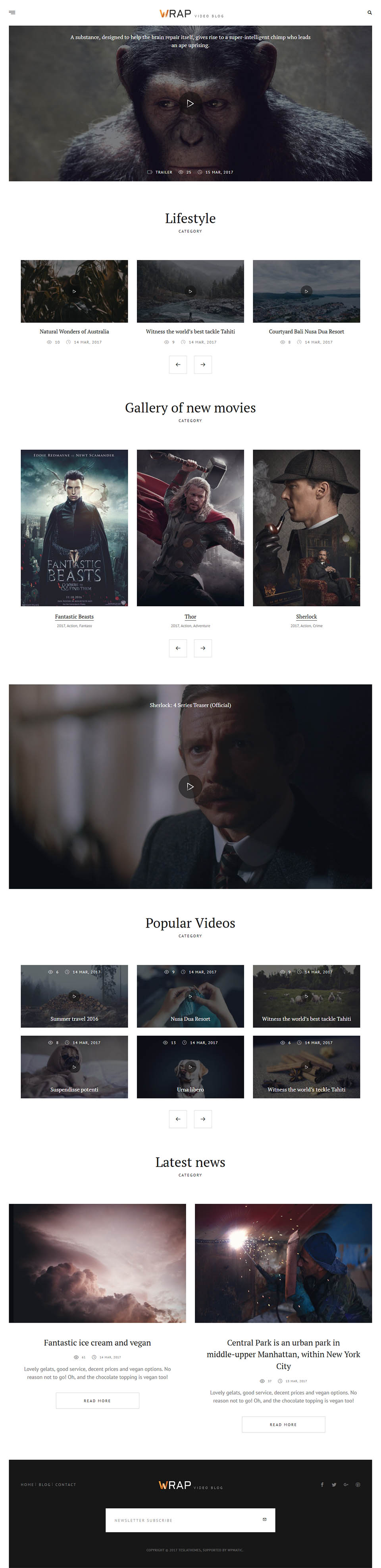 Template TeslaThemes Wrap WordPress template TeslaThemes Wrap