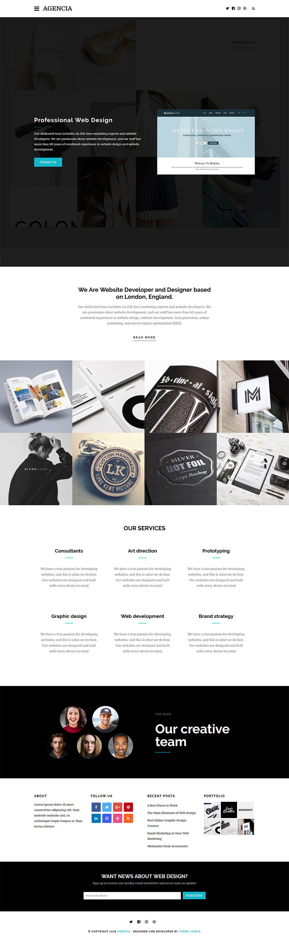 WordPress template Theme Junkie Agencia