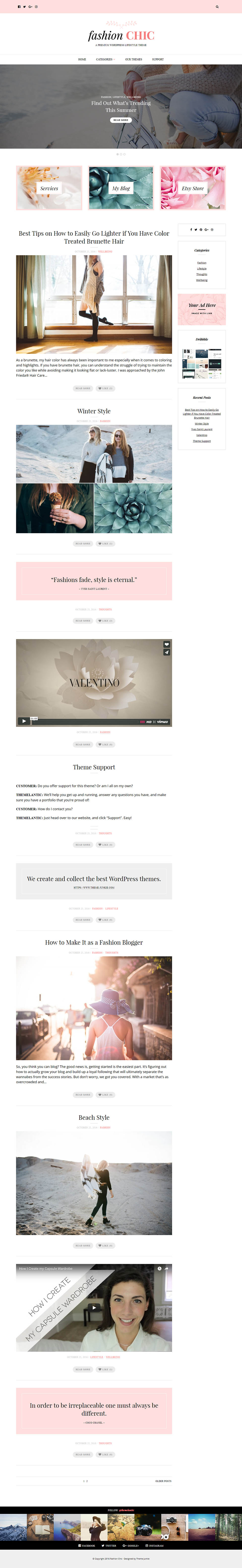 WordPress template Theme Junkie Fashion Chic