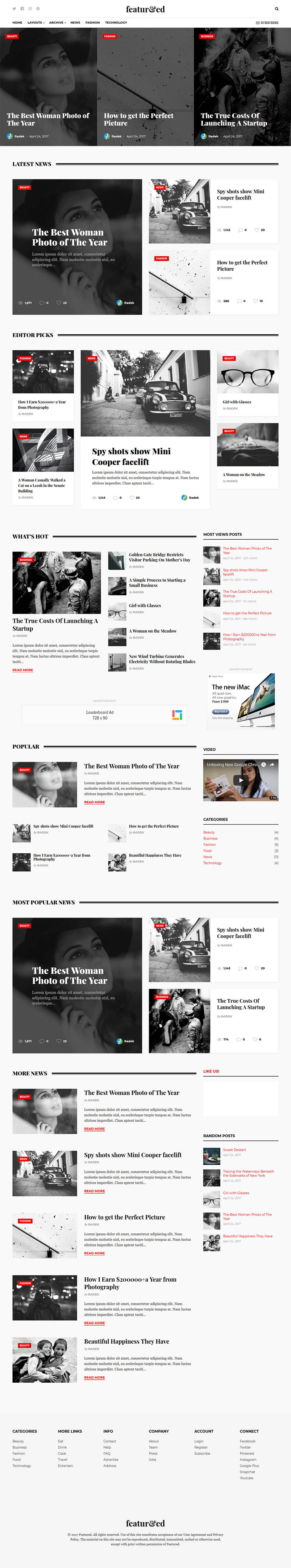 WordPress template Theme Junkie Featured