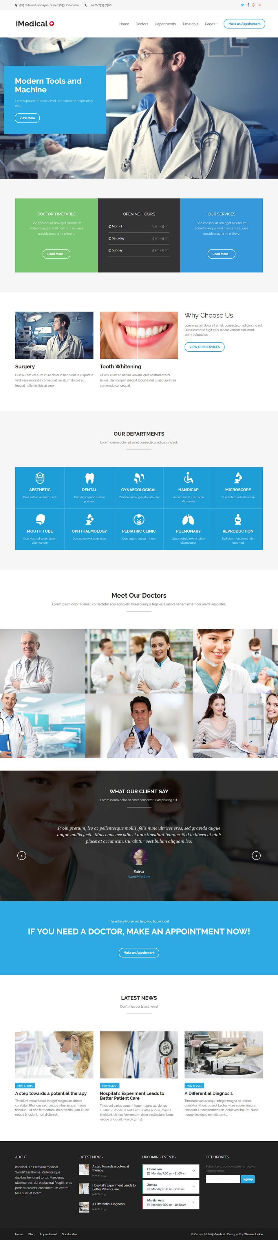 WordPress template Theme Junkie iMedical