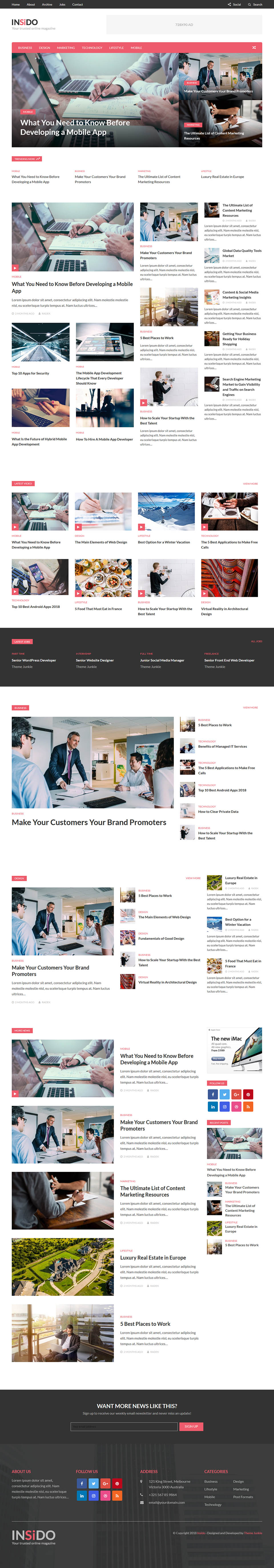 WordPress template Theme Junkie Insido