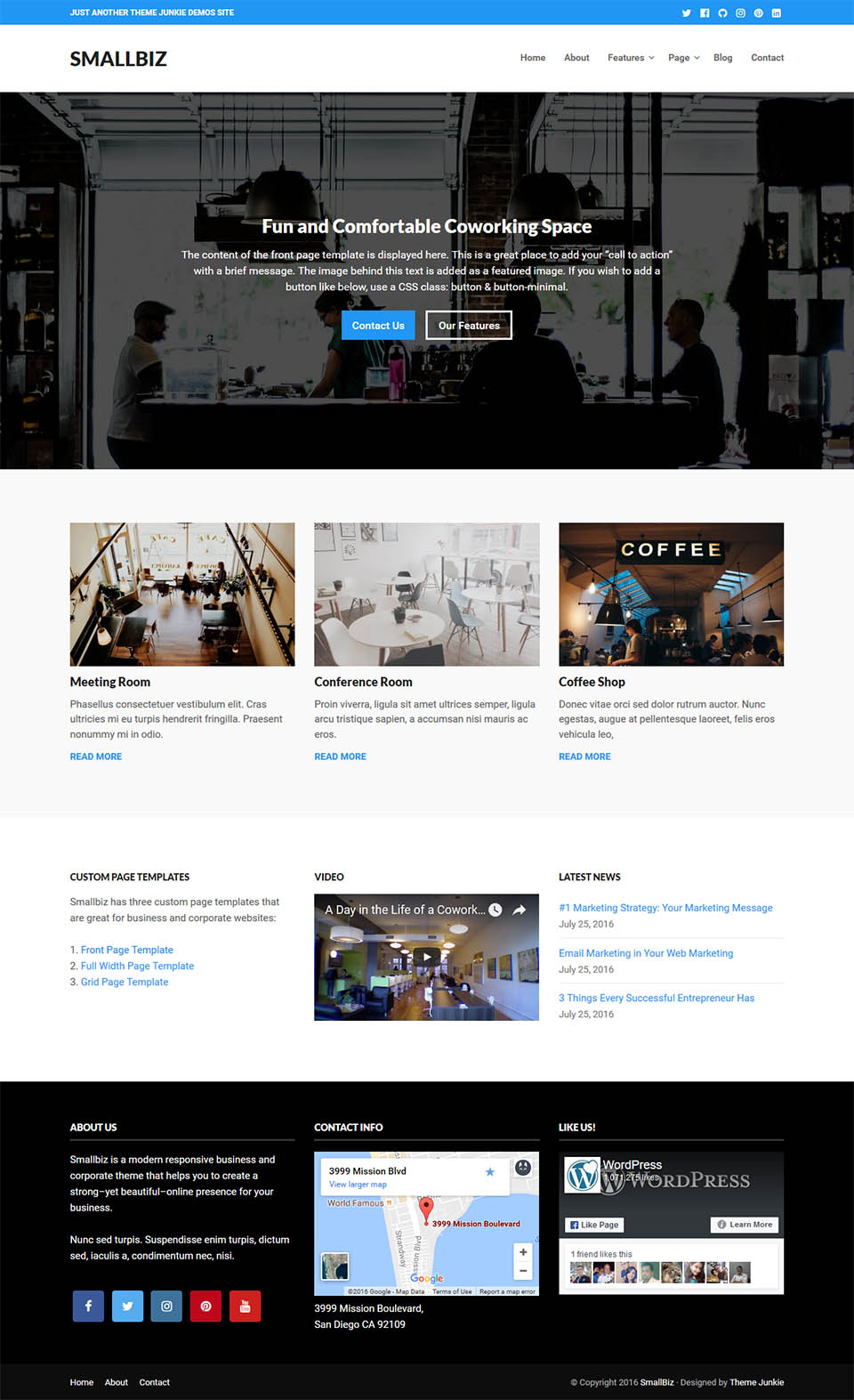 Theme Junkie Smallbiz v1.0.5 - business template for WordPress