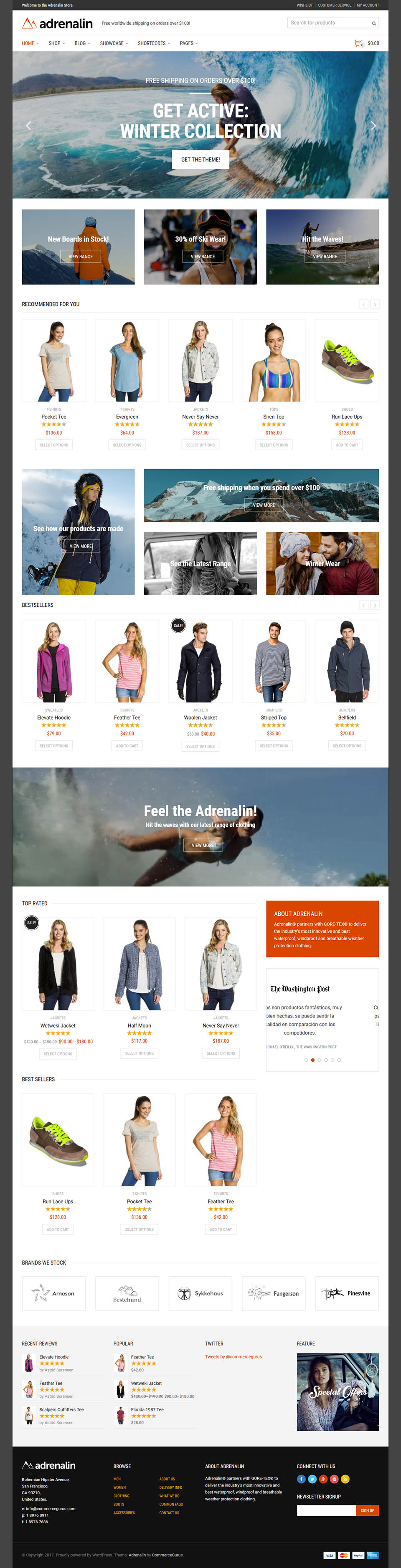 WordPress template ThemeForest Adrenalin