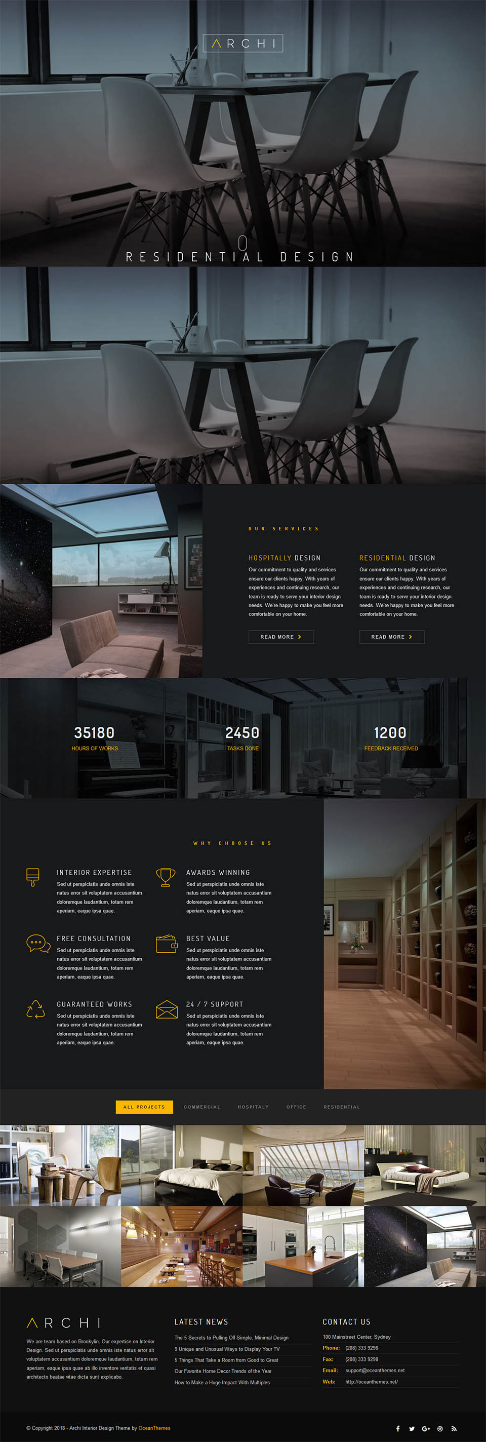 WordPress template ThemeForest Archi