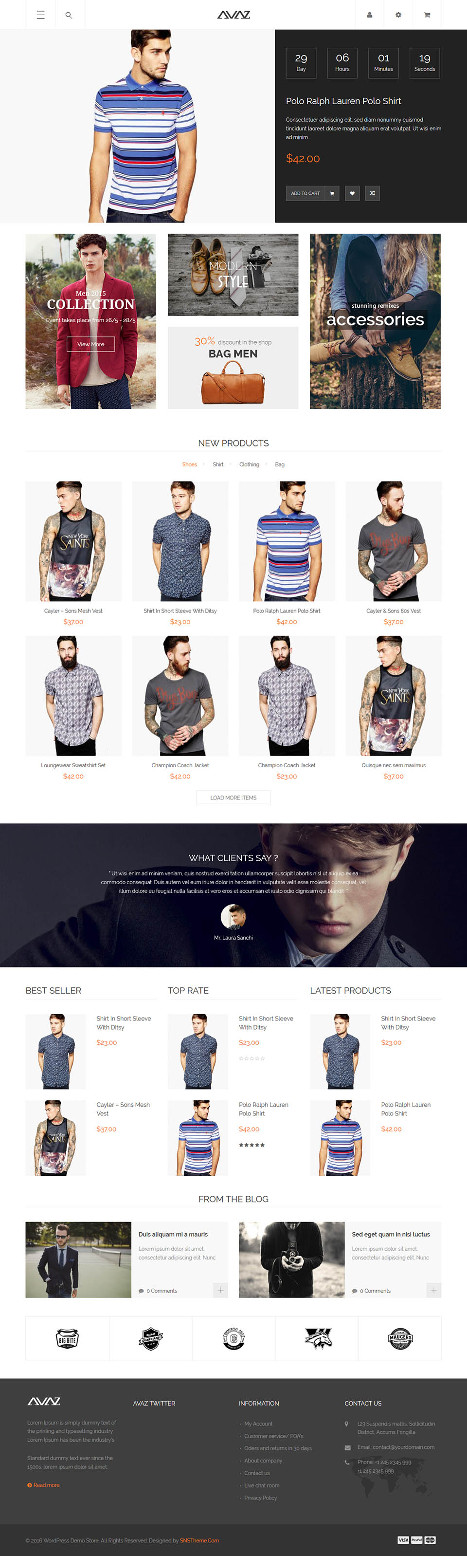 Template ThemeForest Avaz WordPress template ThemeForest Avaz